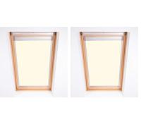 Bloc Skylight Blind for Velux Roof Windows Blockout, Cream, M04 (Pack of 2)