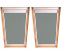 Bloc Skylight Blind for Velux Roof Windows Blockout, Pewter, M06 (Pack of 2)