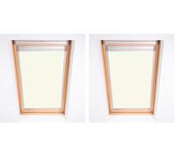 Bloc Skylight Blind for Velux Roof Windows Blockout, White, MK04 (Pack of 2)