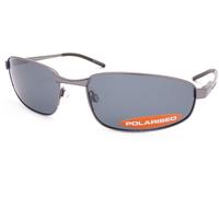 Bloc Square Polarized Sunglasses Satin Gunmetal with Grey CAT.3 Lenses P135