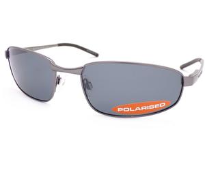 Bloc Square Polarized Sunglasses Satin Gunmetal with Grey CAT.3 Lenses P135