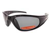 BLOC Stingray Polarized Sunglasses Shiny Black with Grey CAT.3 Lenses P120