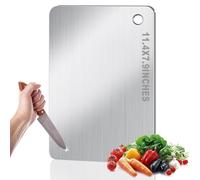 BLOCE Titanium Cutting Board for Kitchen, Stainless Non Stick Chopping Board, Upgrade Double Sided Food-Grade Titanium Board for Kitchen for Meat Cheese Vegetable (Small)