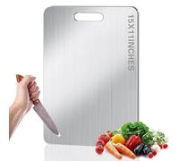 BLOCE Titanium Cutting Board for Kitchen, Stainless Non Stick Chopping Board, Upgrade Double Sided Food-Grade Titanium Board for Kitchen for Meat Cheese Vegetable (A)