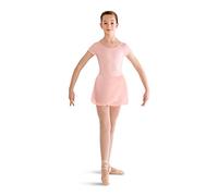 Bloch Dance Girls Prisha Short Sleeve Leotard Dress, Light Pink, 12