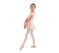 Bloch Dance Girls Tiffany Short Sleeve Leotard with Skirt Light Pink