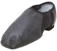 Bloch Dance Women's Neo-Flex Leather and Neoprene Slip On Split Sole Jazz Shoe, Black
