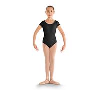 Bloch Girls Bellflower Strap Back Cap Sleeve Leotard, Black, Size 6X-7