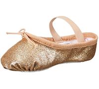 Bloch Girl's Glitterdust Ballet Shoes, Gold Canvas, 10.5 C US Little Kid