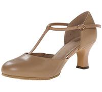 Bloch Women's Cushioned Insole Suede Forefoot Outsole, Short Shank with an Elastic Panel, Superior Fit, Tan Leather, 9.5