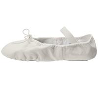 Bloch Women's Dansoft Full Sole Leather Ballet Slipper/Shoe Dance, White, 1 UK