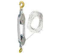 Block and Tackle Pulley Lifting Equipment Lifting Power Multifunctional High Performance Disc Tool Metal Disc with 1100/2200 Pound Garage Lever for Deer