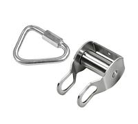 Block and Tackle Pulley Set - Stainless Steel Construction with Rope, Heavy Duty Lifting Device, Smooth Load Handling, Durable Mechanical Advantage Tool, Gym Workout System | H