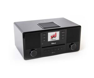 Block Aurora stereo system with integrated speakers for powerful sound in high-gloss black