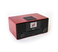 Block Aurora stereo system with integrated speakers for powerful sound in high-gloss red