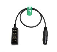 Block Battery 12V XLR 4 Pin Female Power Supply Splitter to D-tap 4 Port Adapter Converter 24in (60 cm)