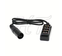 Block Battery 12V XLR 4 Pin Power Supply Splitter to D-tap 4 Port Adapter Converter 24in (60 cm)