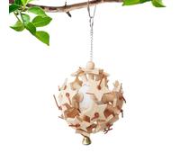Block Bird Toy, Bird Chew Toy, Stars Leather Toy, Bird Causter Ball, Cage Bite Enrichments for Small to Medium