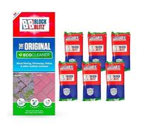 Block Blitz Block Paving Eco Cleaner. Removes and Prevents Algae, Moss, and Black Spot. Deters Weed Growth for up to 6 Months. 6 x Pouches. Treats 30 sq/m.