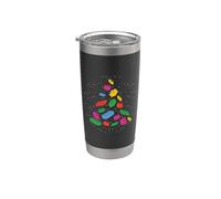 Block Building Builder Brick Christmas Tree Block Builder Stainless Steel Insulated Tumbler