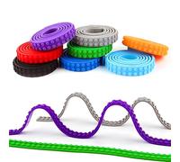 Block Building Tape - Flexible Silicone Adhesive Tape for Building Blocks - Strip Compatible with Building Blocks, Bricks and More - Creative Construction Accessory. (Black)