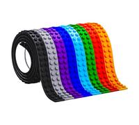 Block Building Tape - Flexible Silicone Adhesive Tape for Building Blocks - Strip Compatible with Building Blocks, Bricks and More - Creative Construction Accessory. (Orange)