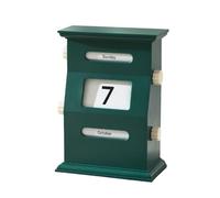 Block Calendar For Desk - Retro Wooden Date Display Set, Decorative Desktop Time Tracker, Rotating Number Cubes, Office Table Ornament, Daily Schedule Accent Piece | for Home Workspaces