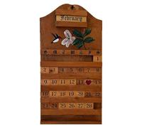 Block Calendar - Reusable Wooden Perpetual Hummingbird Carving Date Display | Perpetual Desk Calendar,for Farmhouse Entryway Bookshelf Home House Indoor Bedroom