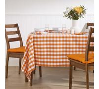 Block Check Tablecloth 100% Cotton Matching With Placemats, Napkins and Seat Pad