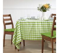 Block Check Tablecloth 100% Cotton Matching With Placemats, Napkins and Seat Pad