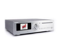 Block CVR-200 Blu-ray Internet Stereo Receiver with 2x 100W music output for streaming and video playback in diamond silver