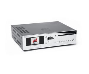 Block CVR-200 Blu-ray Internet stereo receiver with 2x 100W music output for streaming and video playback in chrome silver