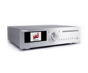Block CVR-200 Blu-ray Internet Stereo Receiver with 2x 100W music output for streaming and video playback in diamond silver