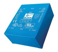Block FL 10/12, 10 VA low profile PCB transformer 2 x 115 V to 2 x...