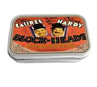 Block Heads 1938 Laurel & Hardy Vintage Movie Poster Slim Hinged 1oz Tin Tobacco Storage