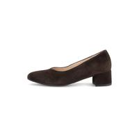 Block Heel Court Shoes Women Gabor Samtchevreau Marron 36