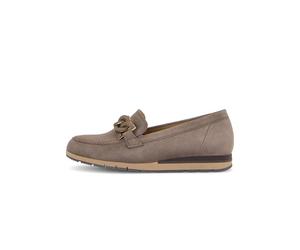 Block Heel Loafers for Women Gabor Samtchevreau Marron 42,5