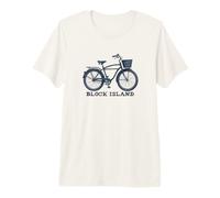 Block Island Bicycle Graphic Rhode Beach Montauk Fishing Premium T-Shirt