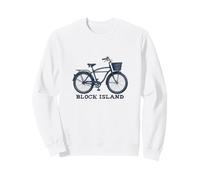 Block Island Bicycle Graphic Rhode Beach Montauk Fishing Sweatshirt