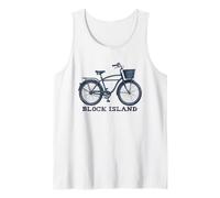 Block Island Bicycle Graphic Rhode Beach Montauk Fishing Tank Top