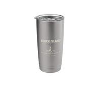 Block Island Rhode Island Lighthouse Coordinates Design Stainless Steel Insulated Tumbler