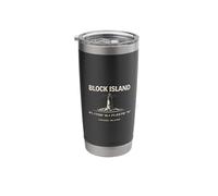 Block Island Rhode Island Lighthouse Coordinates Design Stainless Steel Insulated Tumbler