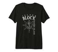 Block Island RI Compass Rose Anchor Nautical Sailing Premium T-Shirt