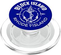 Block Island RI Souvenir, Compass Rose, Anchor PopSockets PopGrip for MagSafe