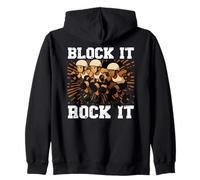 Block It Rock It Roller Derby Blocker Team Skater Zip Hoodie