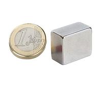Block Magnet 18 x 15 x 10mm Neodymium N45H, Nickel - Pull 12 kg