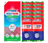 Block Paving Eco Treatment - Outdoor Surface Cleaner | 10 x 390g Pouches | Helps Reduce Algae, Moss & Black Marks | Covers Up to 150m² | Easy Mix Formula for Patios, Paths, Driveways