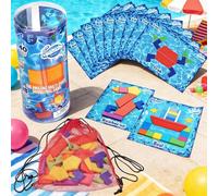 Block Puzzle Diving Pool Toys, Fun Pool Diving Game Toys Set, Underwater Swimming Pools Dive Toy Puzzle Game with 40 Multi Shape Sinking Toy, Multicolor Blocks Swimming Dive Summer Pools Games