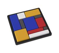 Block Puzzle Game - Logic Brain Building Play, Tangram Style STEM Jigsaw Design Set, 88 Challenges + 4 Difficulty Levels System, ABS Durable Learning Kit - For Kids Teens School Play Use