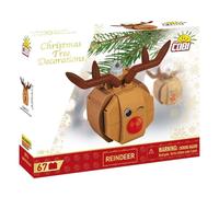 COBI-20014 Christmas Rudolph Reindeer Hanging Ornament Building Brick Model 67pc